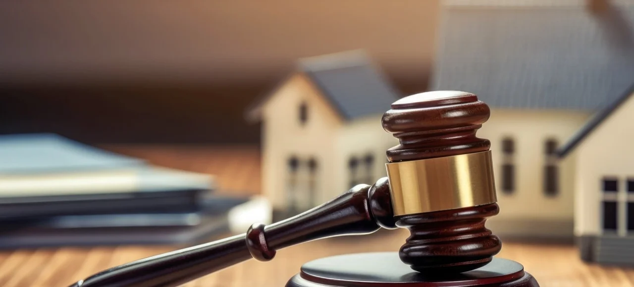 Housing Law: Gavel with House